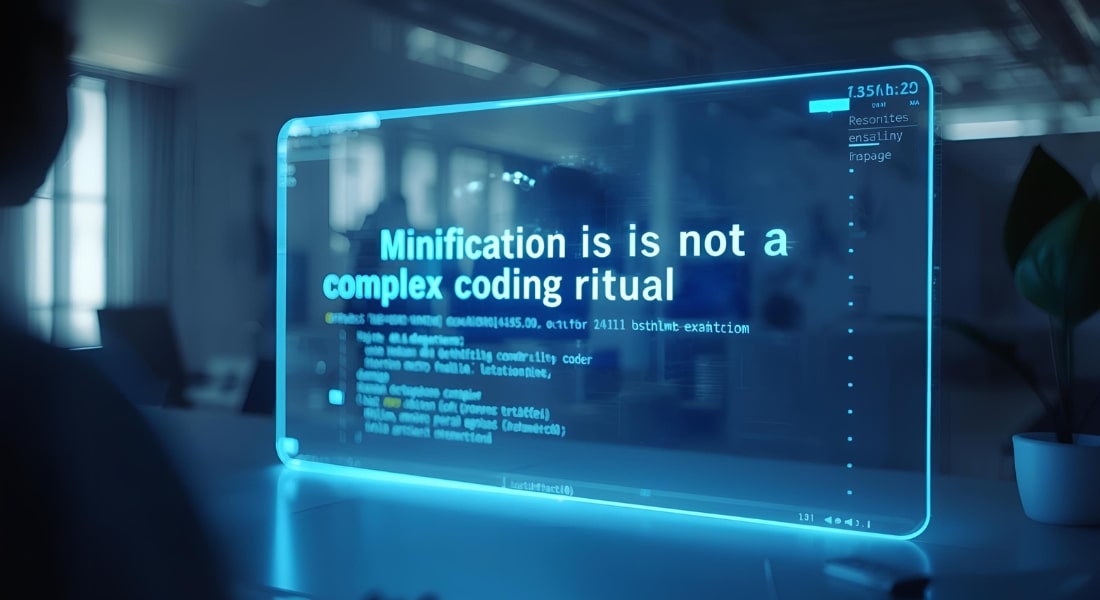 Minification is not a complex coding ritual